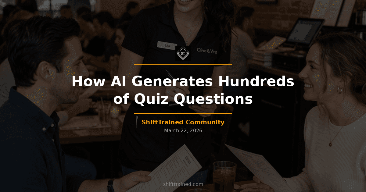 How AI Can Generate Hundreds of Menu Quiz Questions in Minutes