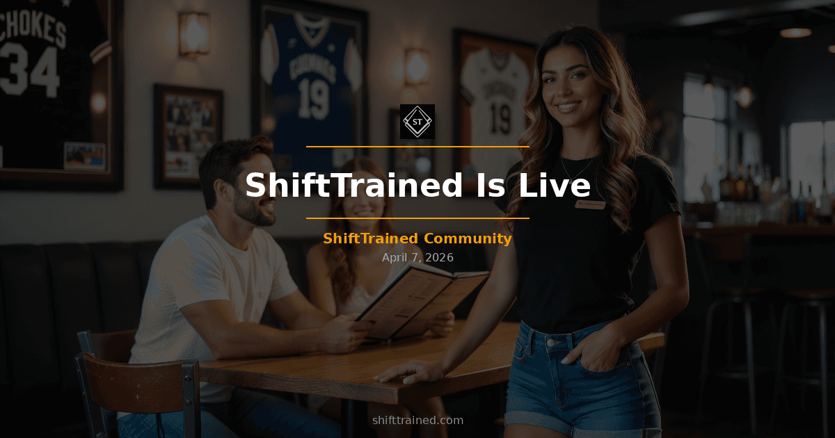 ShiftTrained Is Live: Upload Your Menu, AI Builds the Quiz