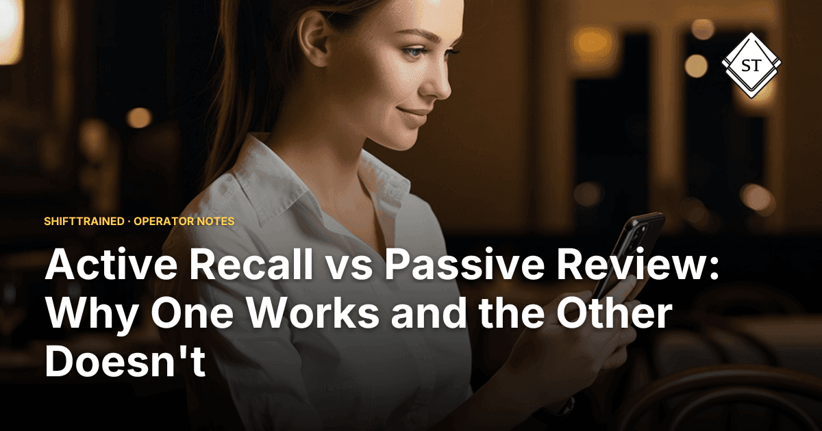 Active Recall vs Passive Review: Why One Works and the Other Doesn't