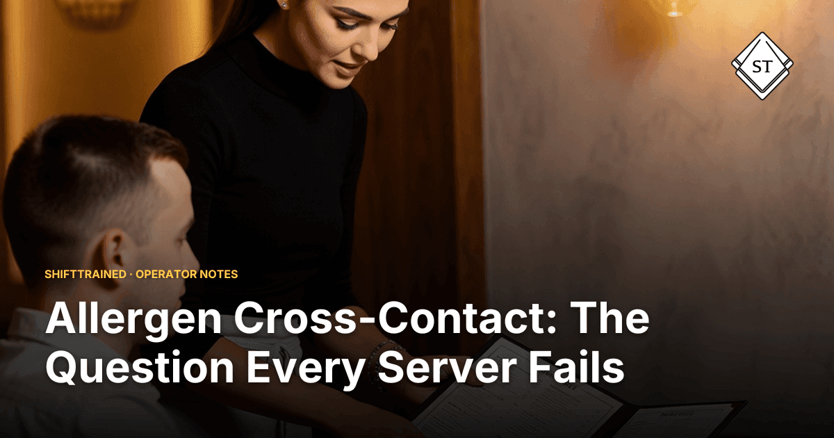 Allergen Cross-Contact: The Question Every Server Fails