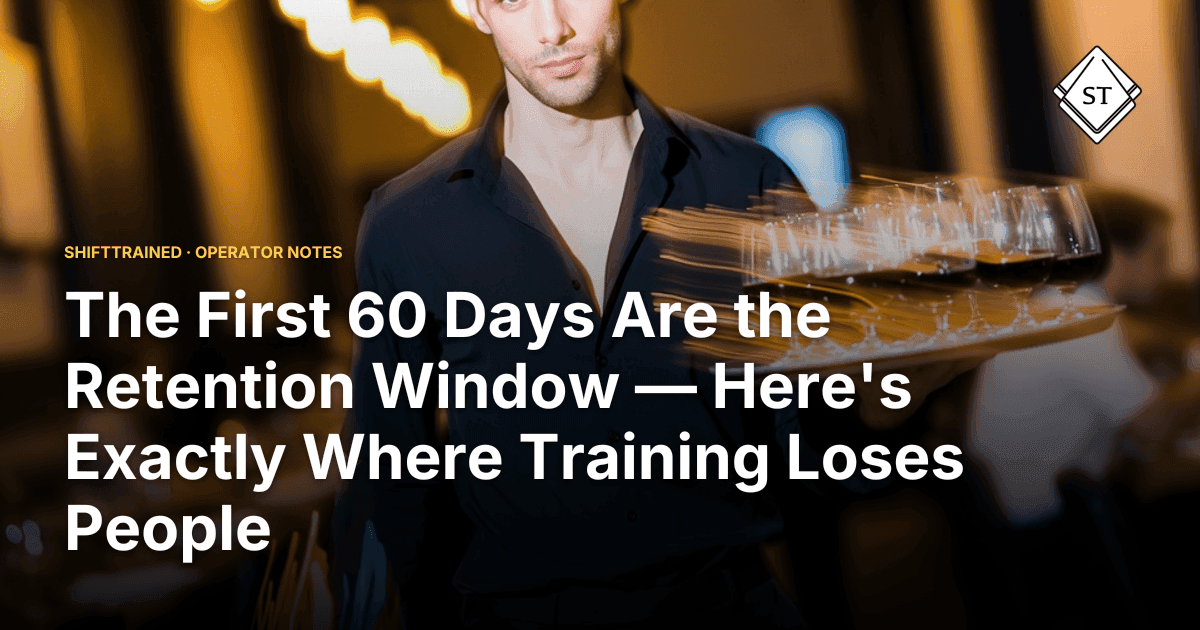 The First 60 Days Are the Retention Window — Here's Exactly Where Training Loses People