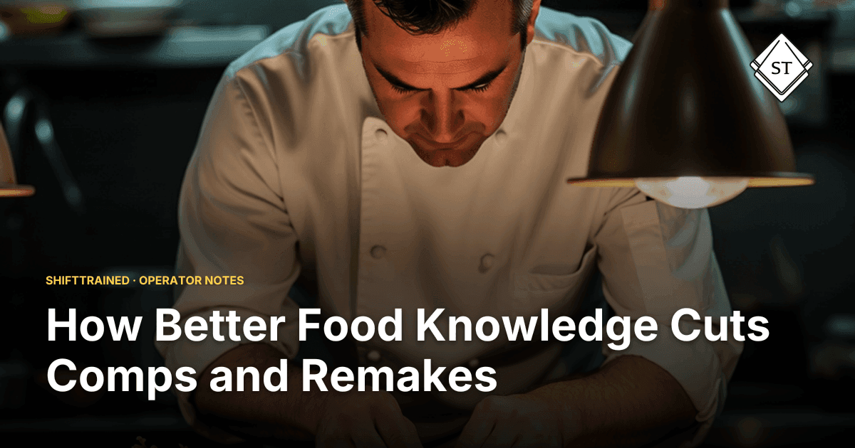 How Better Food Knowledge Cuts Comps and Remakes