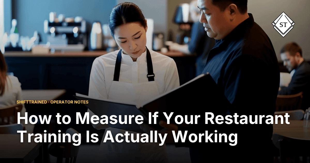 How to Measure If Your Restaurant Training Is Actually Working
