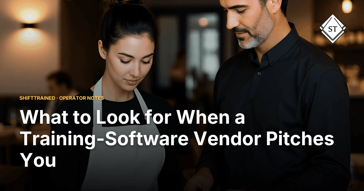 What to Look for When a Training-Software Vendor Pitches You