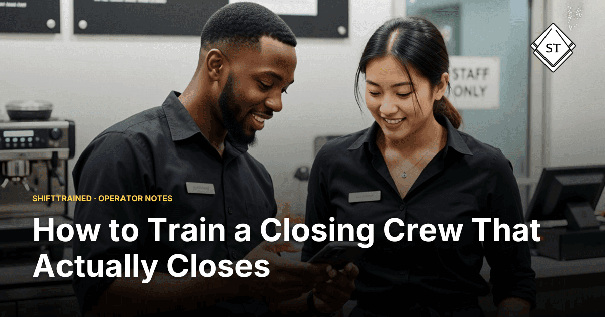How to Train a Closing Crew That Actually Closes