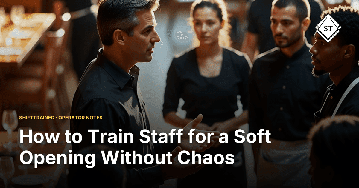 How to Train Staff for a Soft Opening Without Chaos