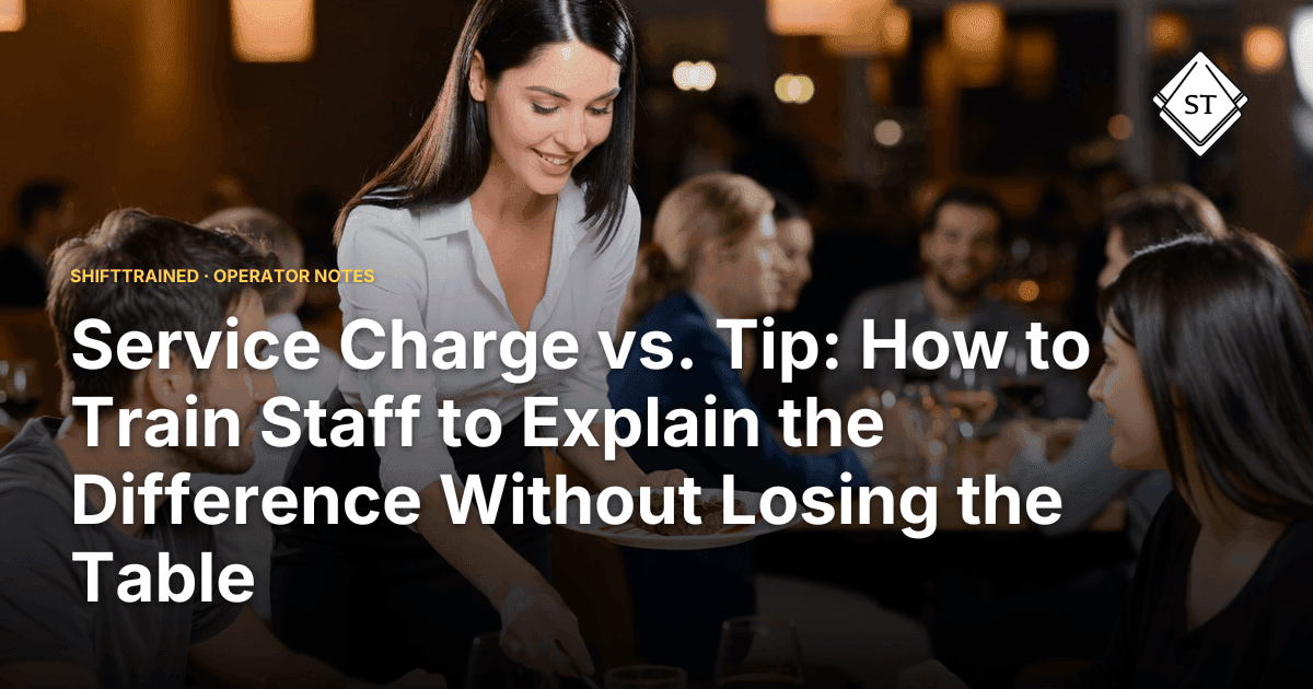 Service Charge vs. Tip: How to Train Staff to Explain the Difference Without Losing the Table
