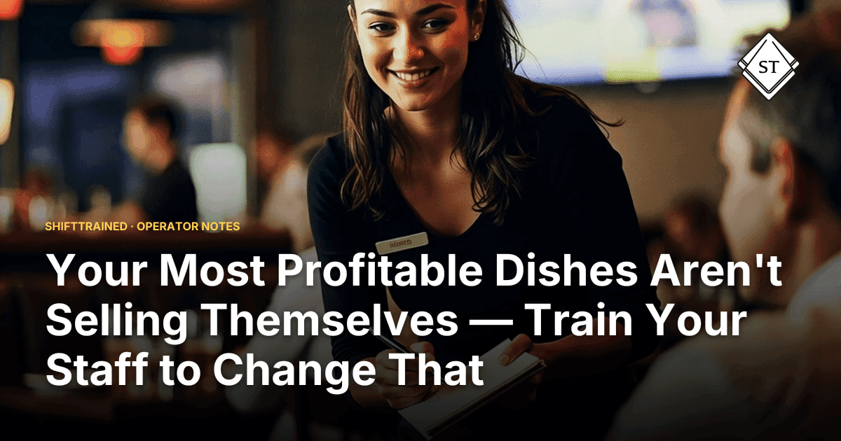 Your Most Profitable Dishes Aren't Selling Themselves — Train Your Staff to Change That