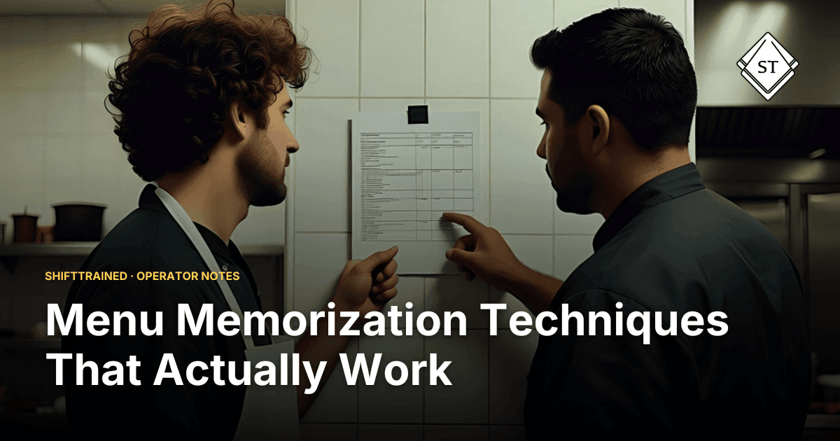 Menu Memorization Techniques That Actually Work