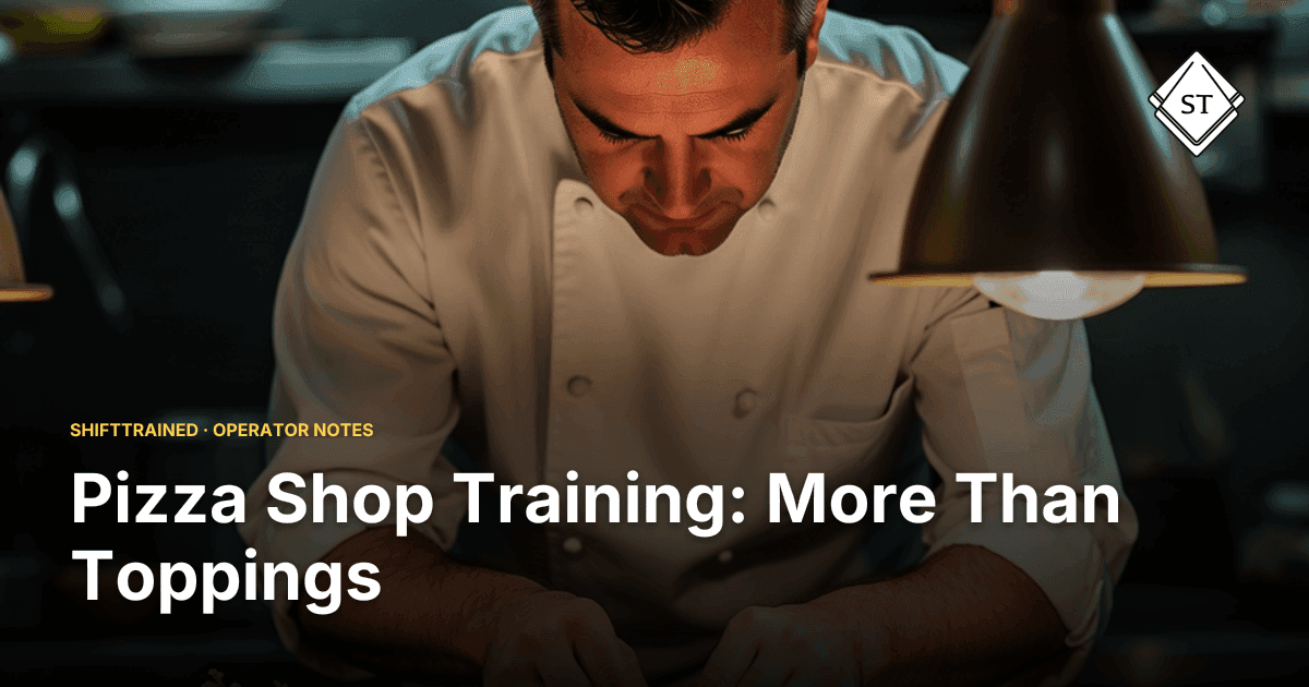 Pizza Shop Training: More Than Toppings