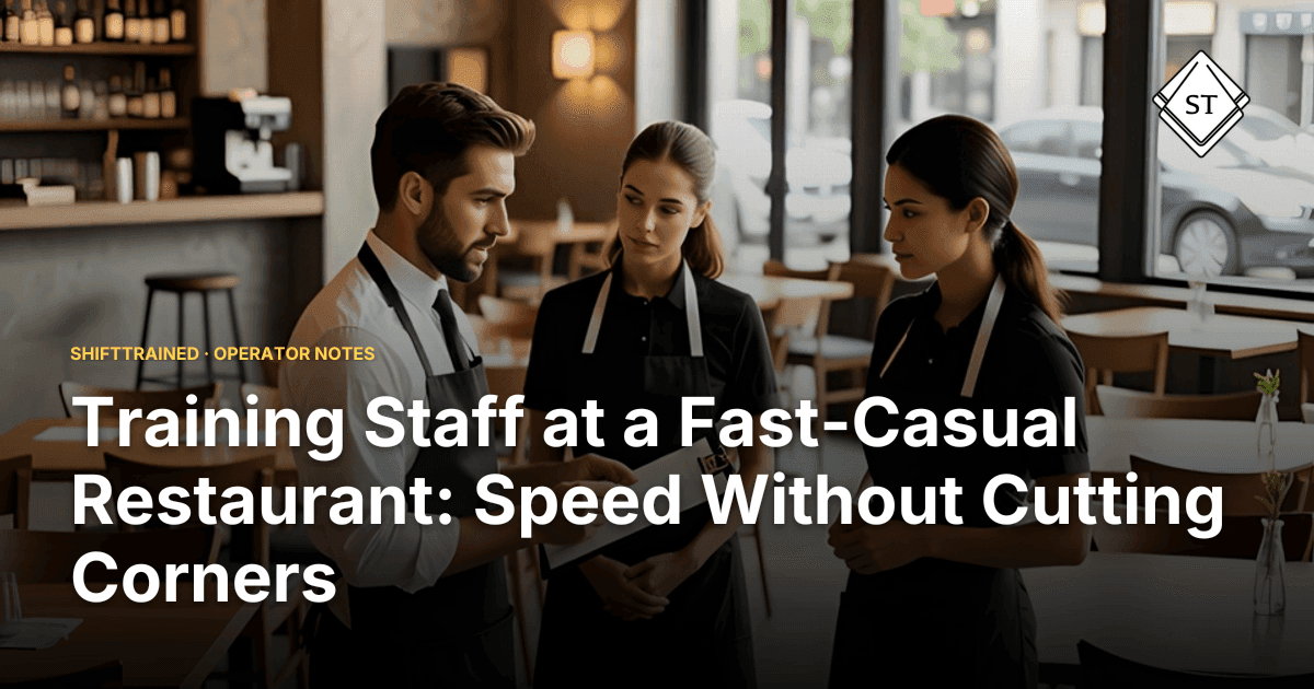 Training Staff at a Fast-Casual Restaurant: Speed Without Cutting Corners