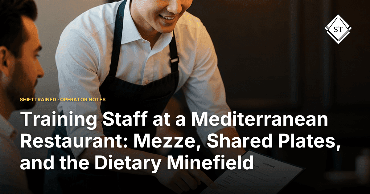 Training Staff at a Mediterranean Restaurant: Mezze, Shared Plates, and the Dietary Minefield