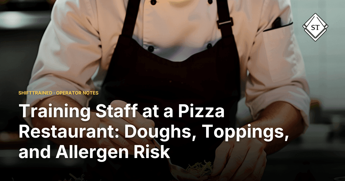 Training Staff at a Pizza Restaurant: Doughs, Toppings, and Allergen Risk