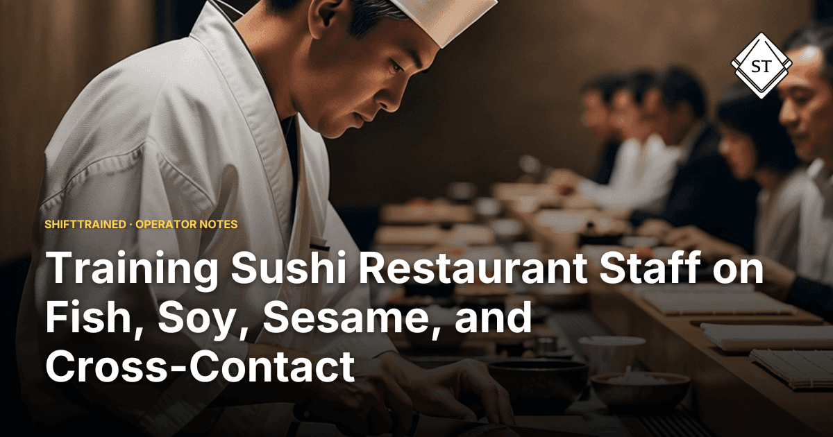 Training Sushi Restaurant Staff on Fish, Soy, Sesame, and Cross-Contact