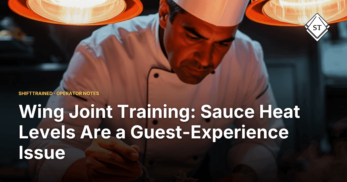 Wing Joint Training: Sauce Heat Levels Are a Guest-Experience Issue